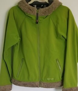 Marmot Green fur lined Jacket Medium